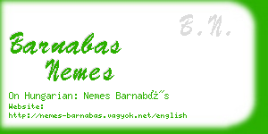 barnabas nemes business card